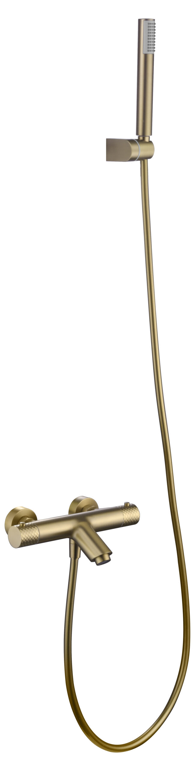 Kit Bath/Shower Thermostatic Genoa Brushed Gold | IMEX