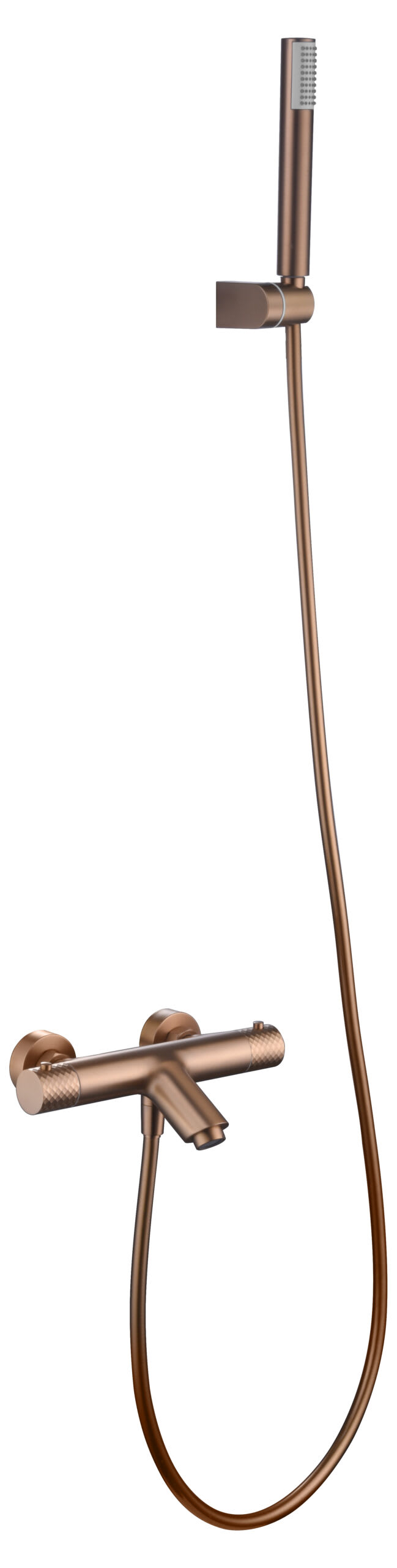 Kit Bath/Shower Thermostatic Genoa Brushed Rose Gold | IMEX