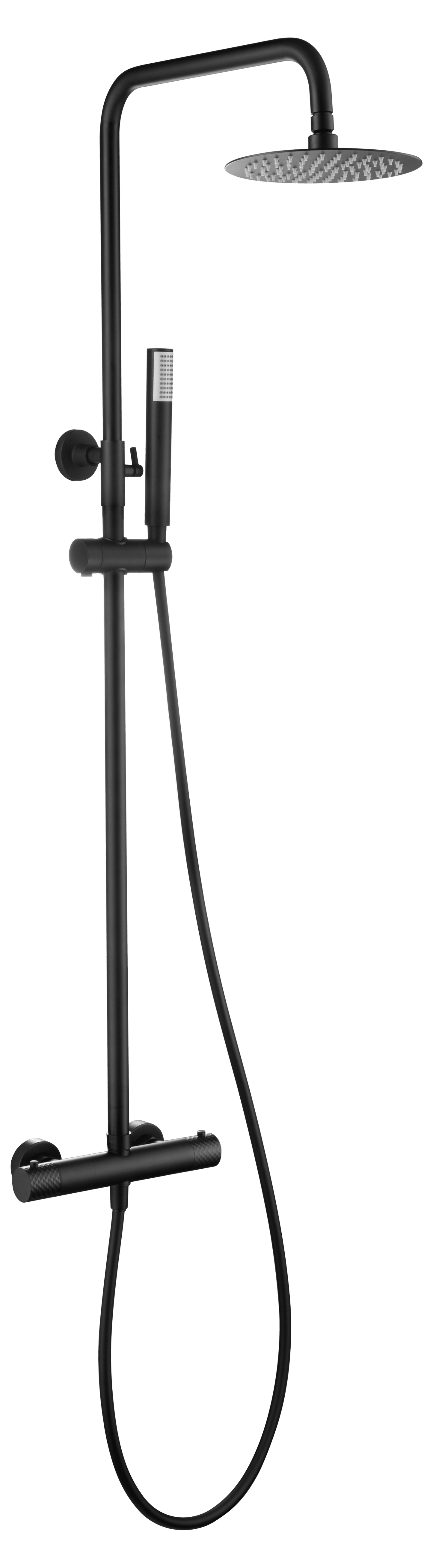 Thermostatic Shower Set Genoa Matte Black | IMEX