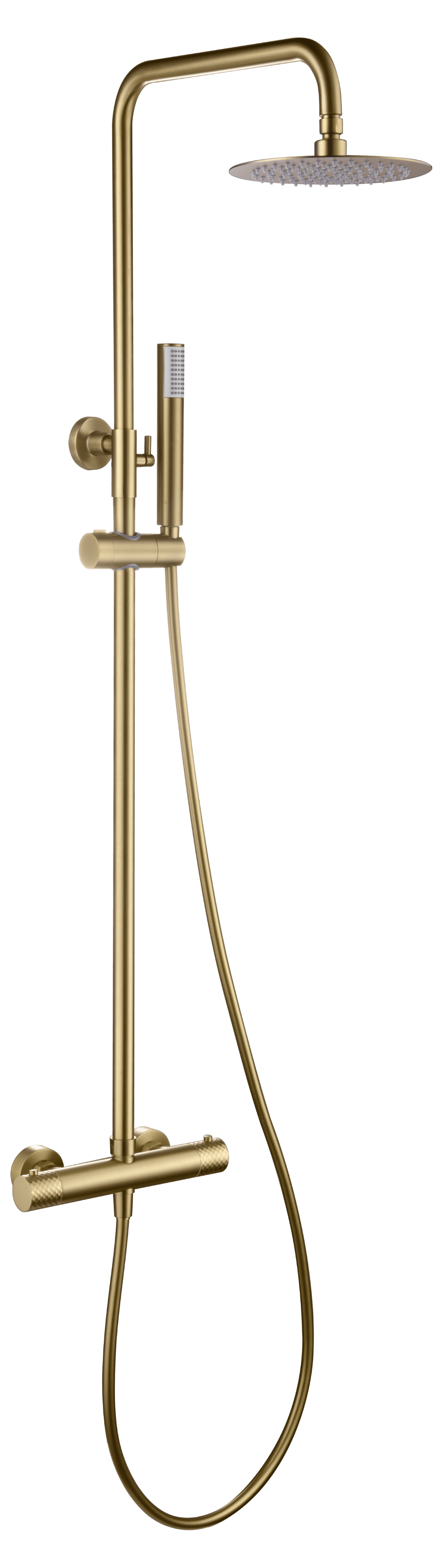 Thermostatic Shower Set Genoa Brushed Gold | IMEX