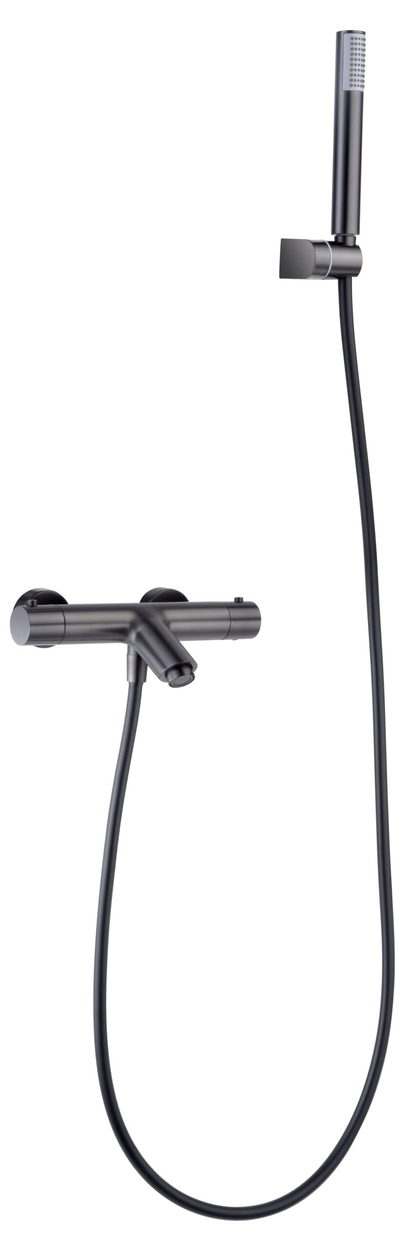 Kit Bath/Shower Thermostatic Monza Black Gun Metal | IMEX