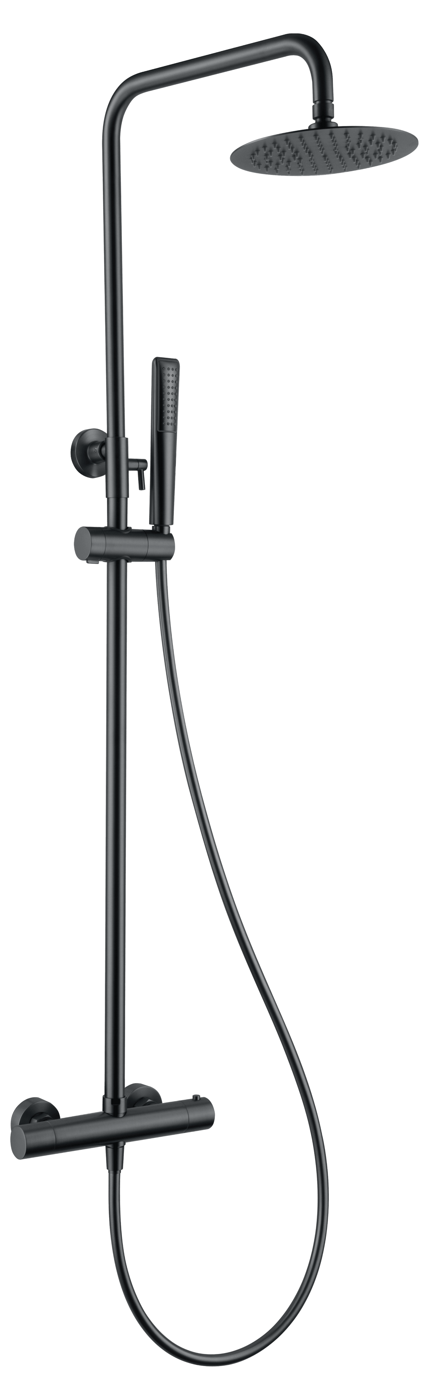 Thermostatic Shower Set Naples Black Gun Metal | IMEX