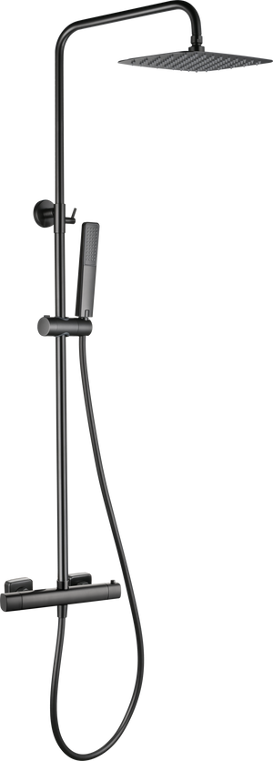 Toscana Black Gun Metal Thermostatic Shower Set, main product view
