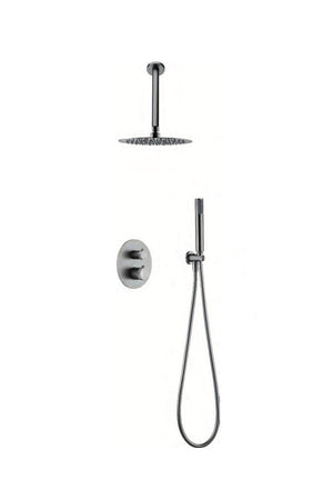 Brushed Nickel Thermostatic Shower Set Built-In, view 2