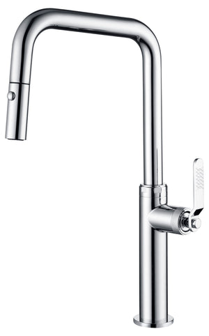 Niza Chrome Kitchen Faucet Modern Minimalist Design, view 2