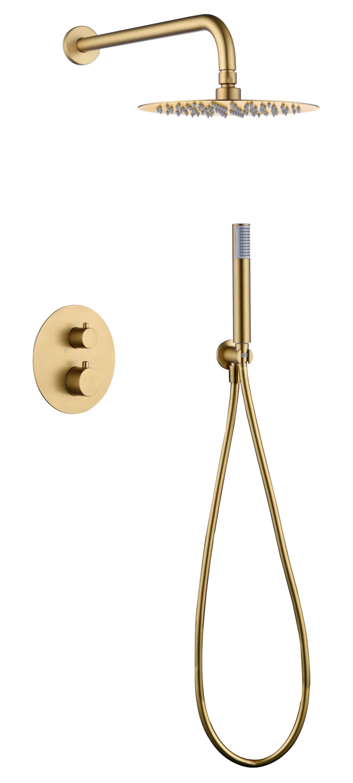 Thermostatic Shower Set Concealed Monza Brushed Gold | IMEX