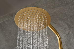 Monza Brushed Gold Thermostatic Shower Set, view 6