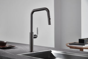 Niza Black Gun Metal Kitchen Faucet Modern Design, view 3