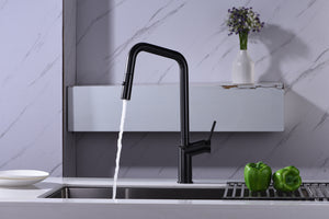 Black Gun Metal Kitchen Faucet Modern Design, view 4