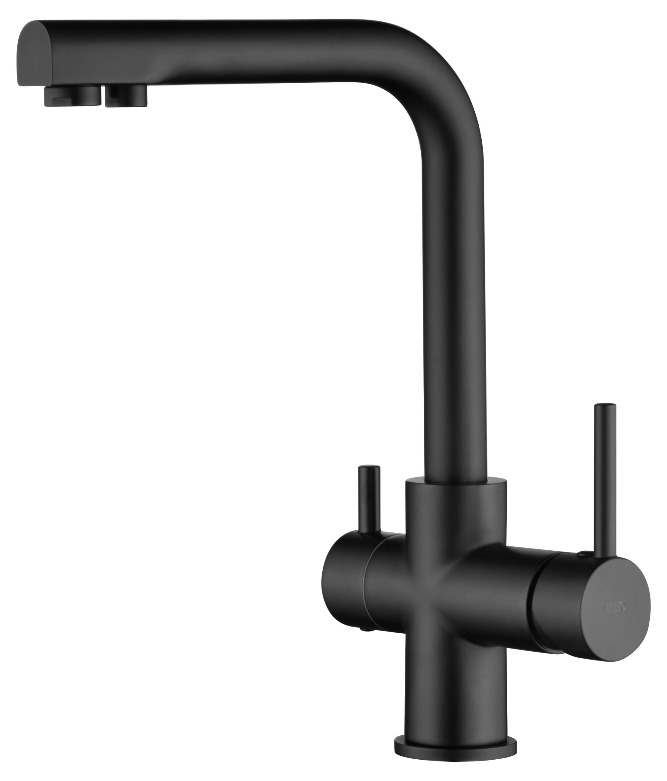 Matte Black Kitchen Faucet Modern Minimalist Design, view 2
