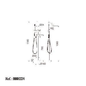 Black Freestanding Bathtub Faucet Single Lever Modern, view 5