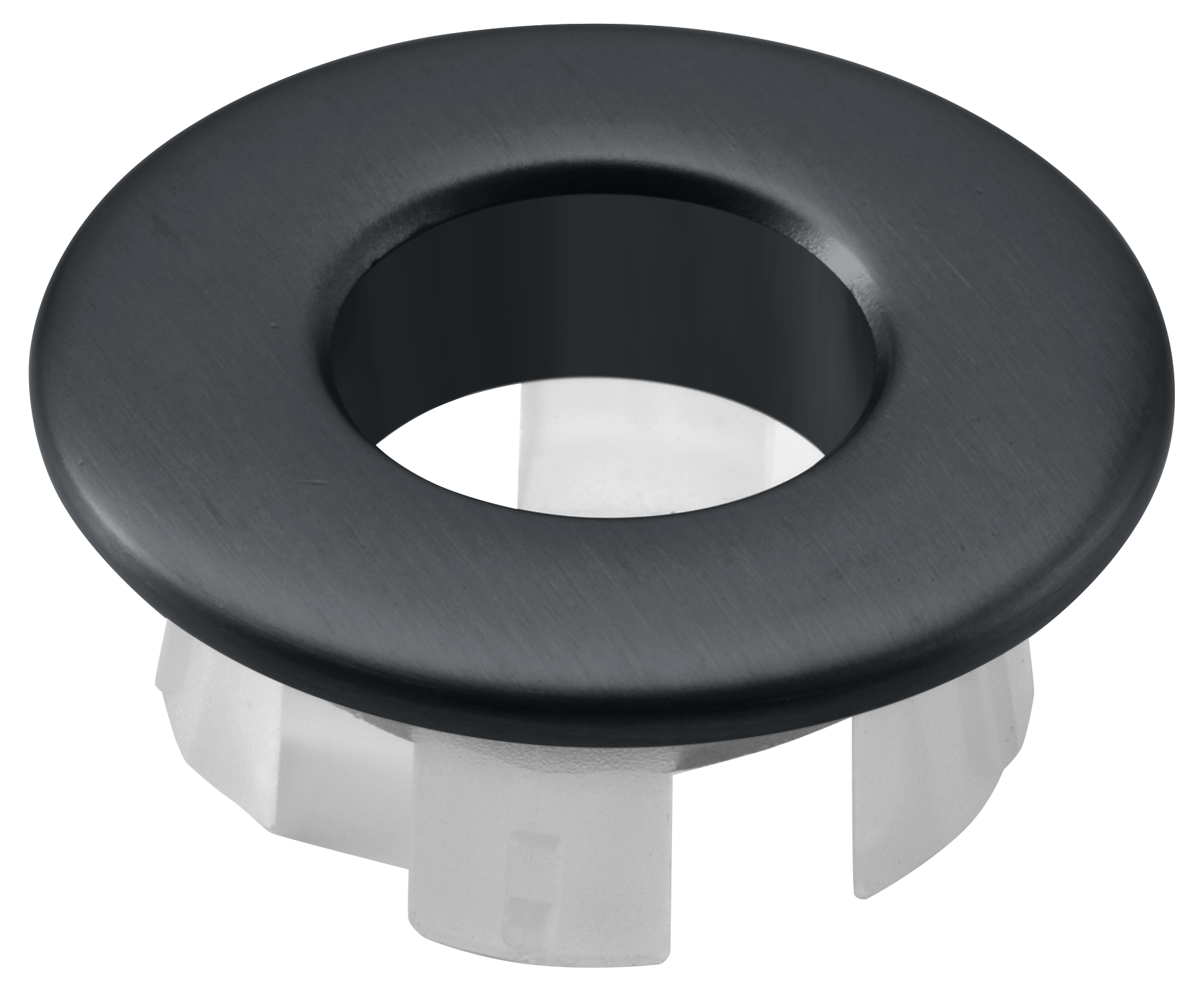 Black Gun Metal Sink Overflow Trim Ring, view 2