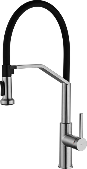 Veneto Brushed Nickel Kitchen Mixer Tap, main product view
