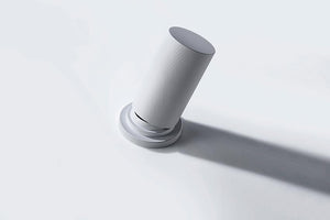 Matte White Modern Kitchen Faucet, detail view