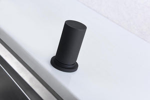 Matte Black Kitchen Faucet Modern Minimalist Design, detail view
