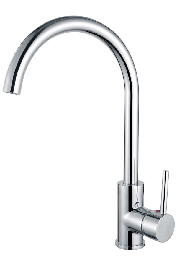 Lyon Chrome Kitchen Faucet Modern Design, view 2