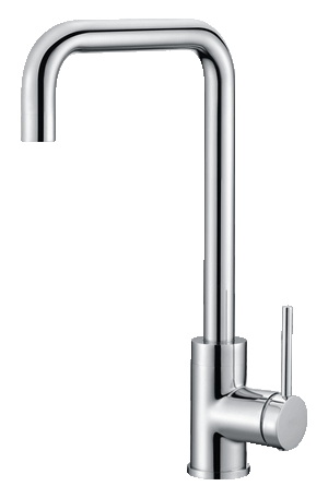 Loira Chrome Kitchen Faucet Modern Design, view 4