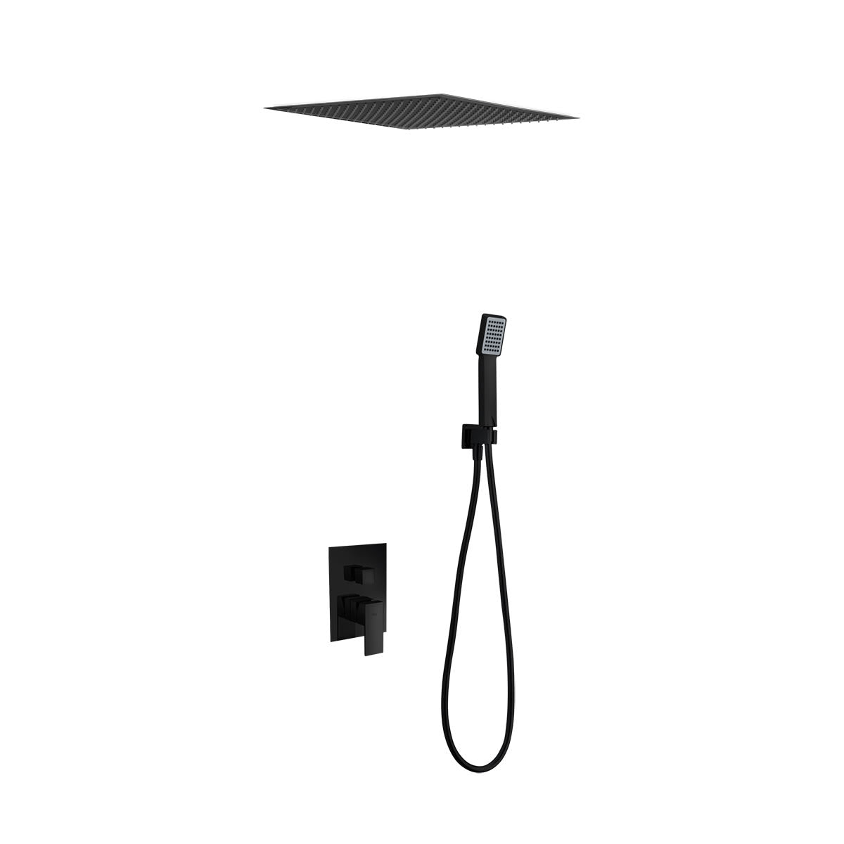 Set Shower Concealed Single-Handle Volga Matte Black | IMEX