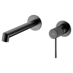 Black Gum Metal Built-in Bathroom Sink Mixer Faucet, view 2