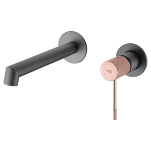 Champagne Gray Recessed Sink Mixer Single Lever Faucet, view 2