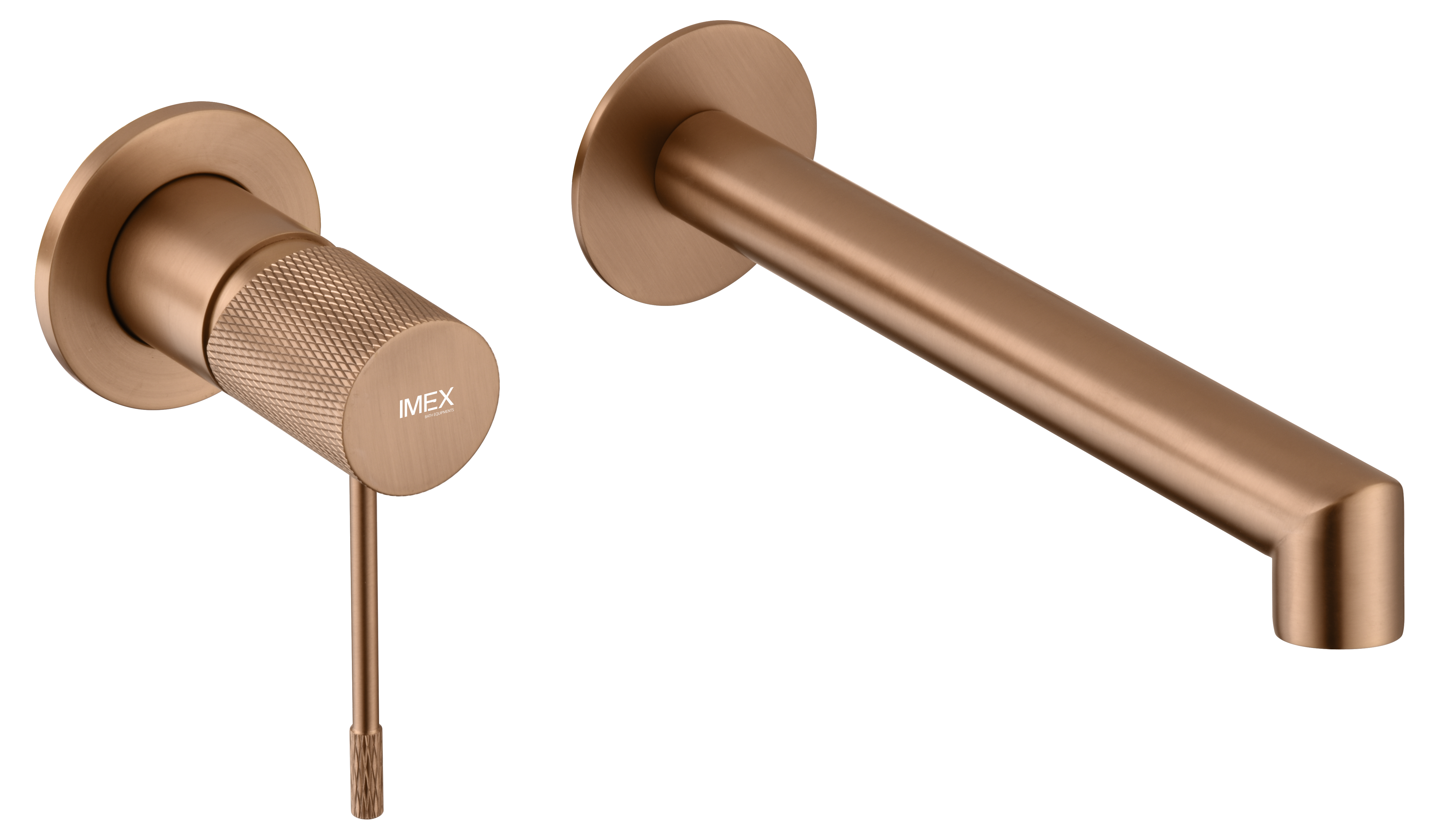Brushed Rose Gold Built-in Basin Faucet Modern Single Lever, view 2