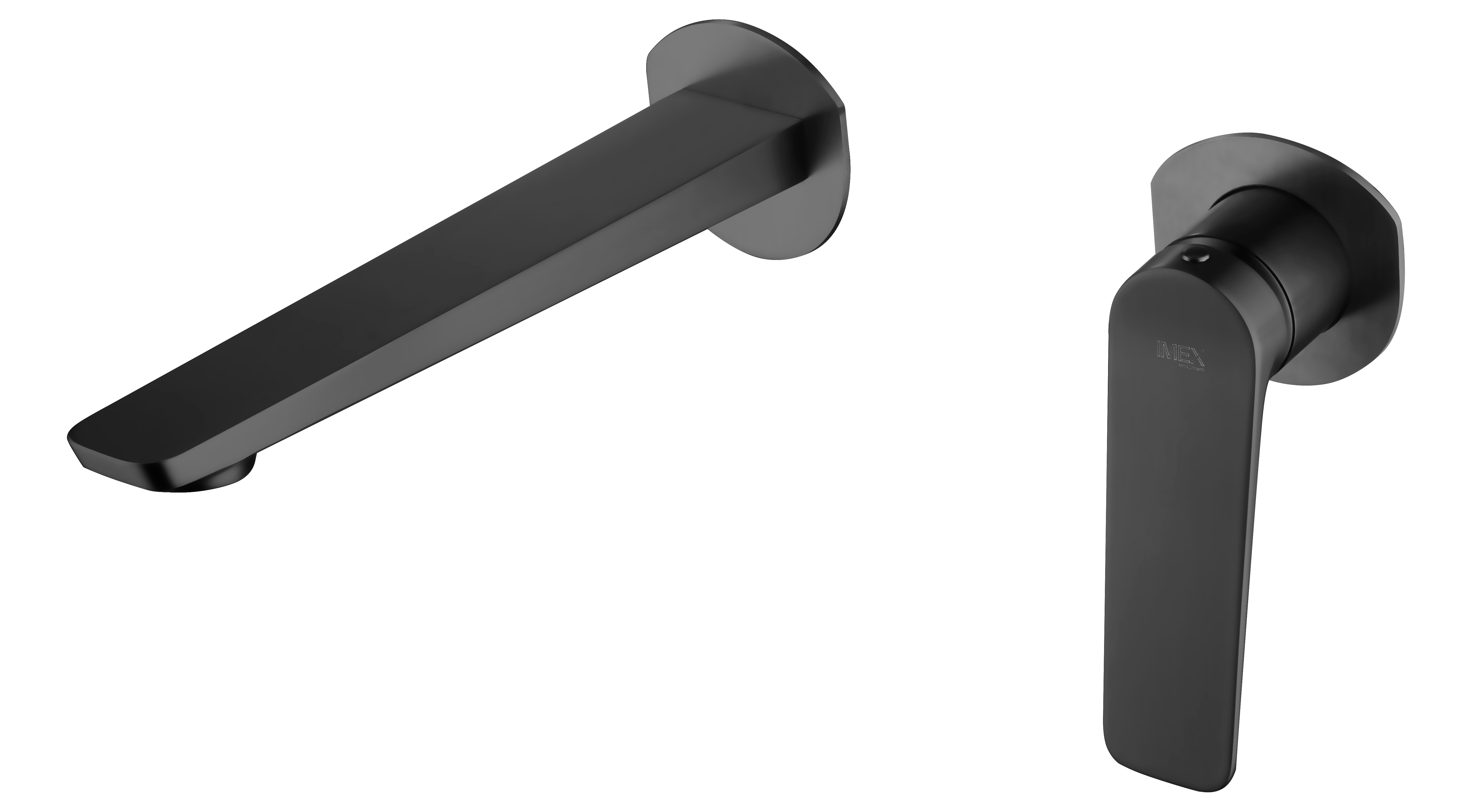 Matte Black Built-in Sink Mixer Faucet Modern Design, view 2