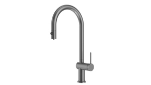 Black Gun Metal Pull Out Kitchen Mixer with Reverse Osmosis Outlet, main product view