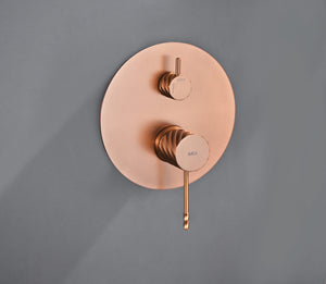 Bless Brushed Rose Gold Concealed Single Lever Shower Set, view 3