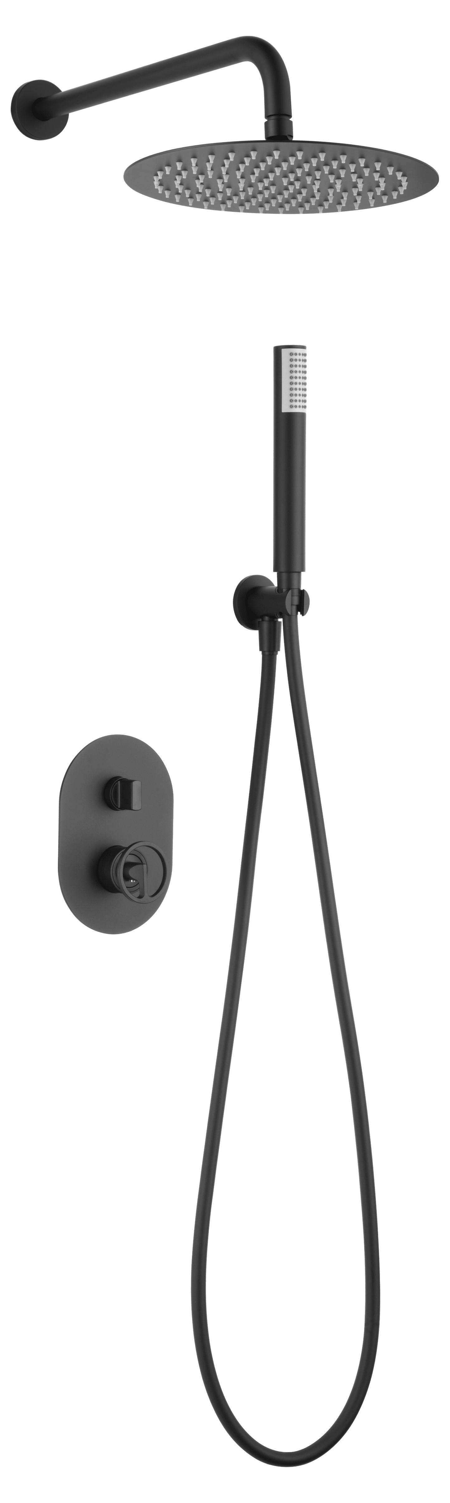Set Shower Single-Handle Concealed Olimpo Matte Black | IMEX