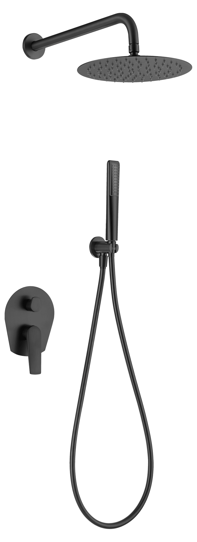 Set Shower Single-Handle Concealed Delos Matte Black | IMEX