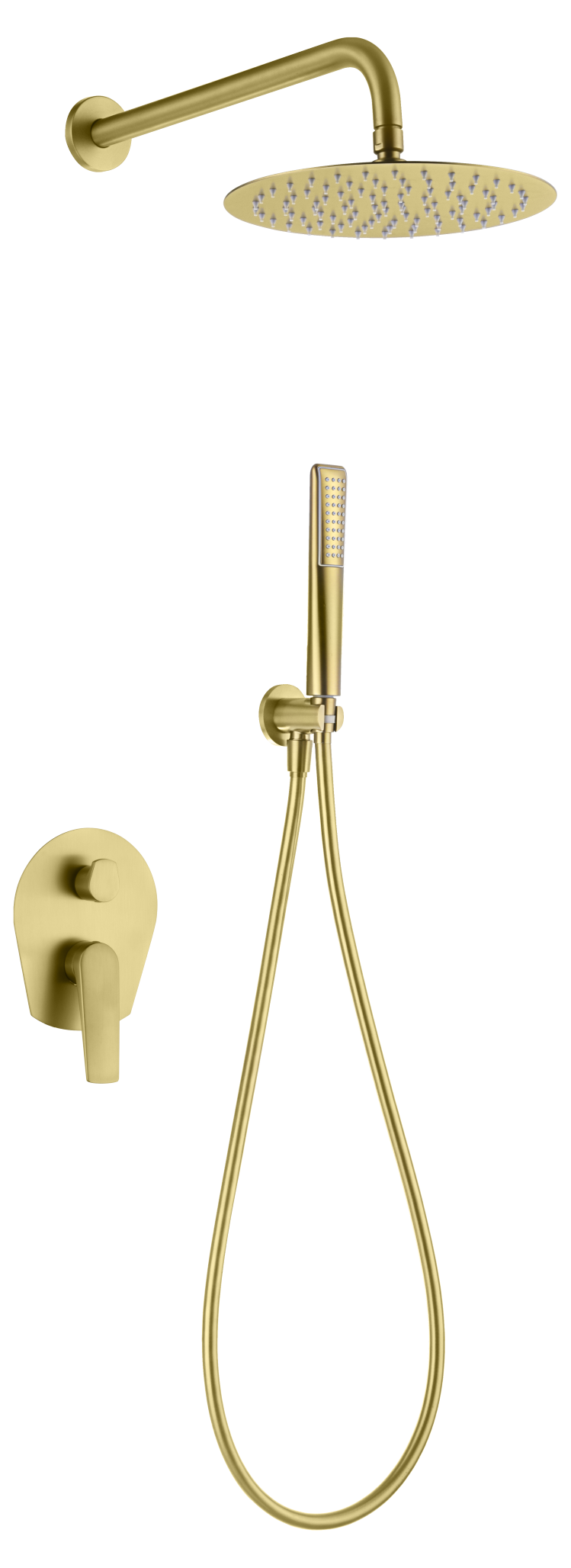 Brushed Gold Built-in Shower Mixer Set, view 2