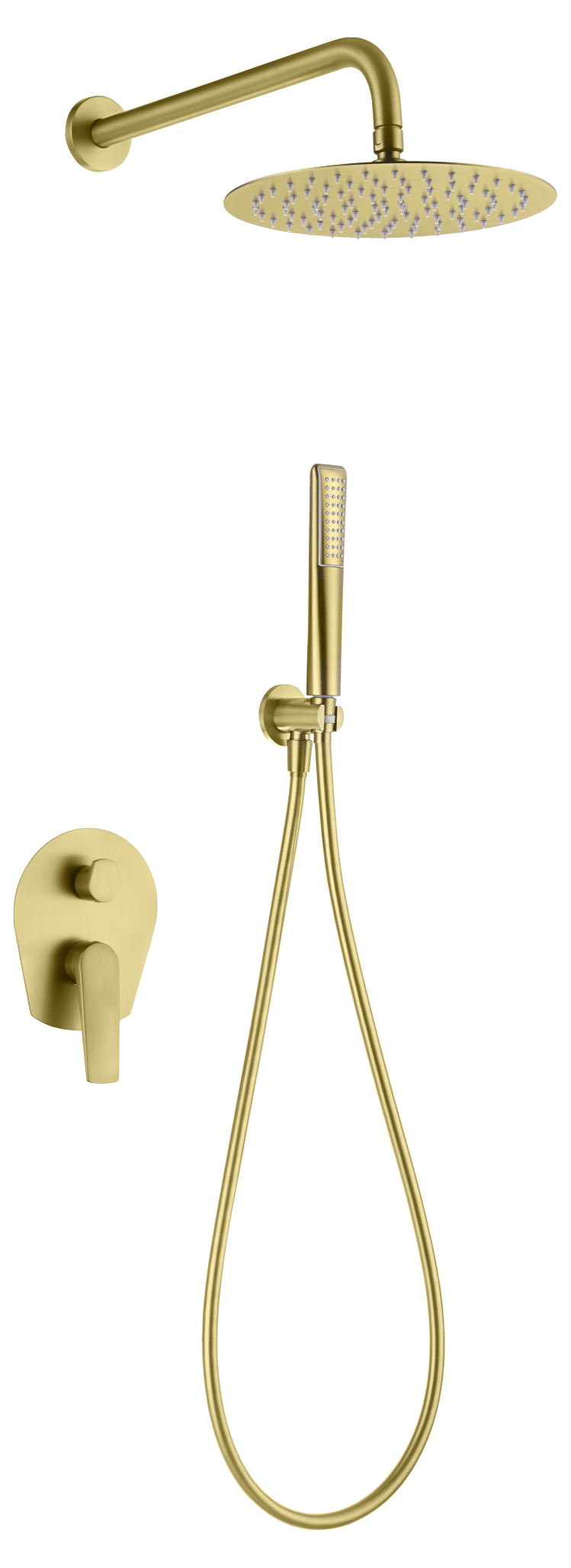 Set Shower Single-Handle Concealed Delos Brushed Gold | IMEX