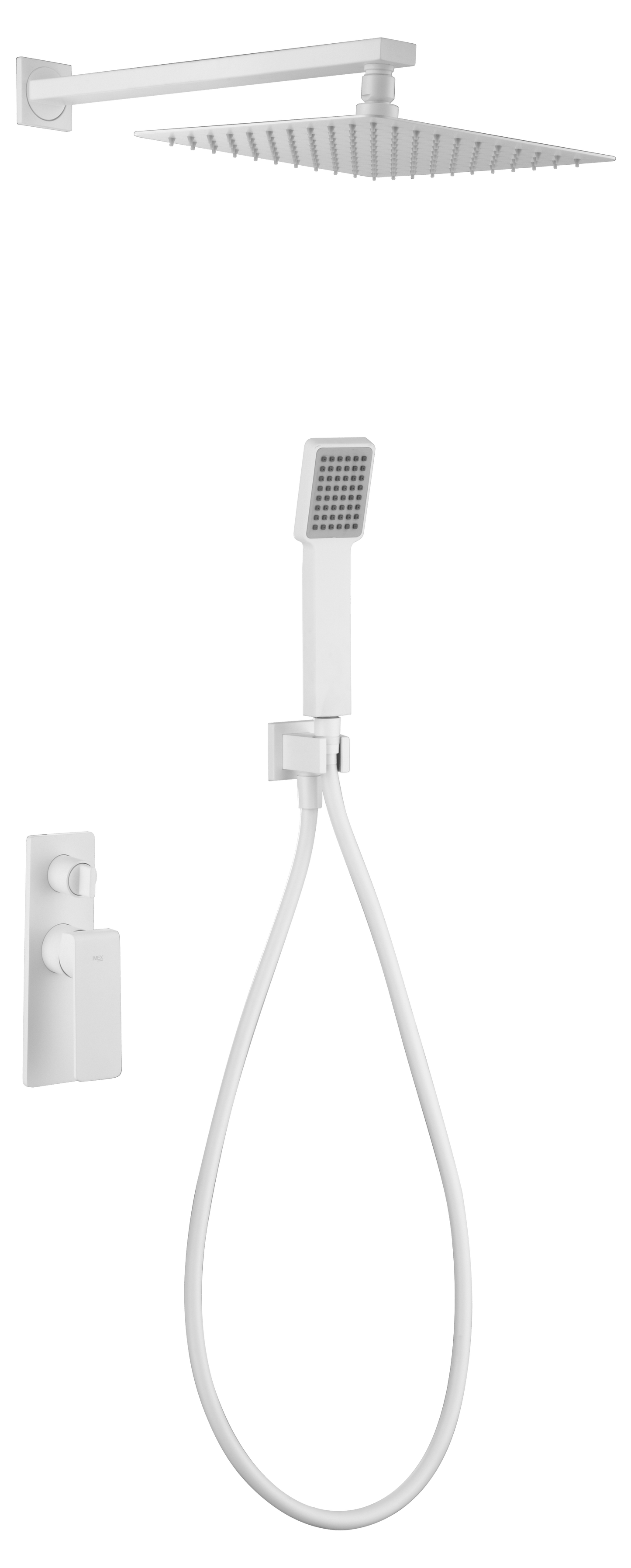Set Shower Single-Handle Concealed Fiji Matte White | IMEX