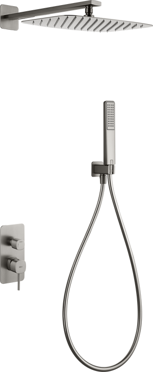 Firenze Brushed Nickel Concealed Single Lever Shower Set, main product view