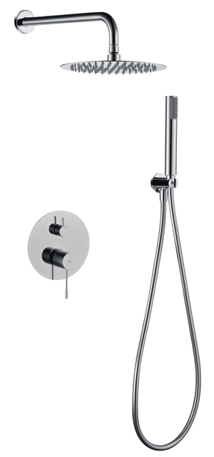 Génova Chrome Concealed Single Lever Shower Set, main product view