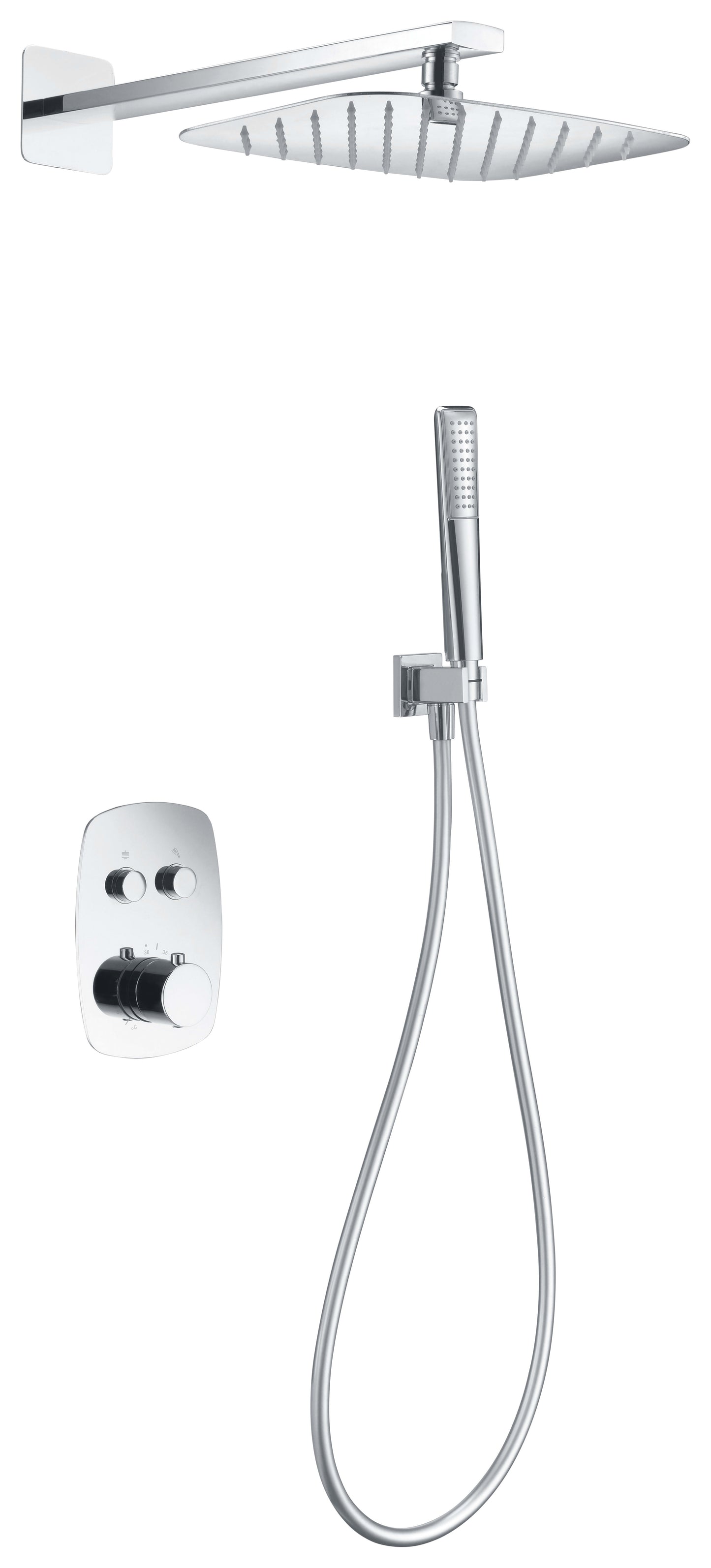 Conjunto De Ducha Empotrado Termostático Hidra - Shower Set