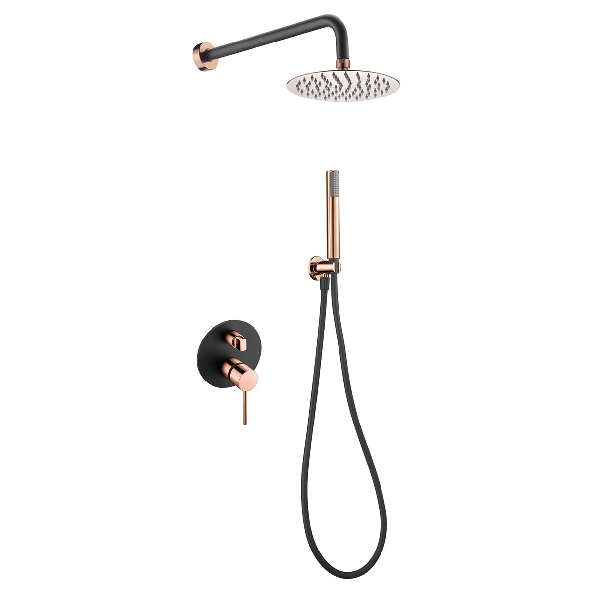 Set Shower Concealed Single-Handle Milos Black Rose | IMEX