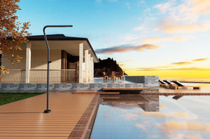 Nevada Matte Black Steel Pool Shower Tap in 316 Stainless Steel, view 4