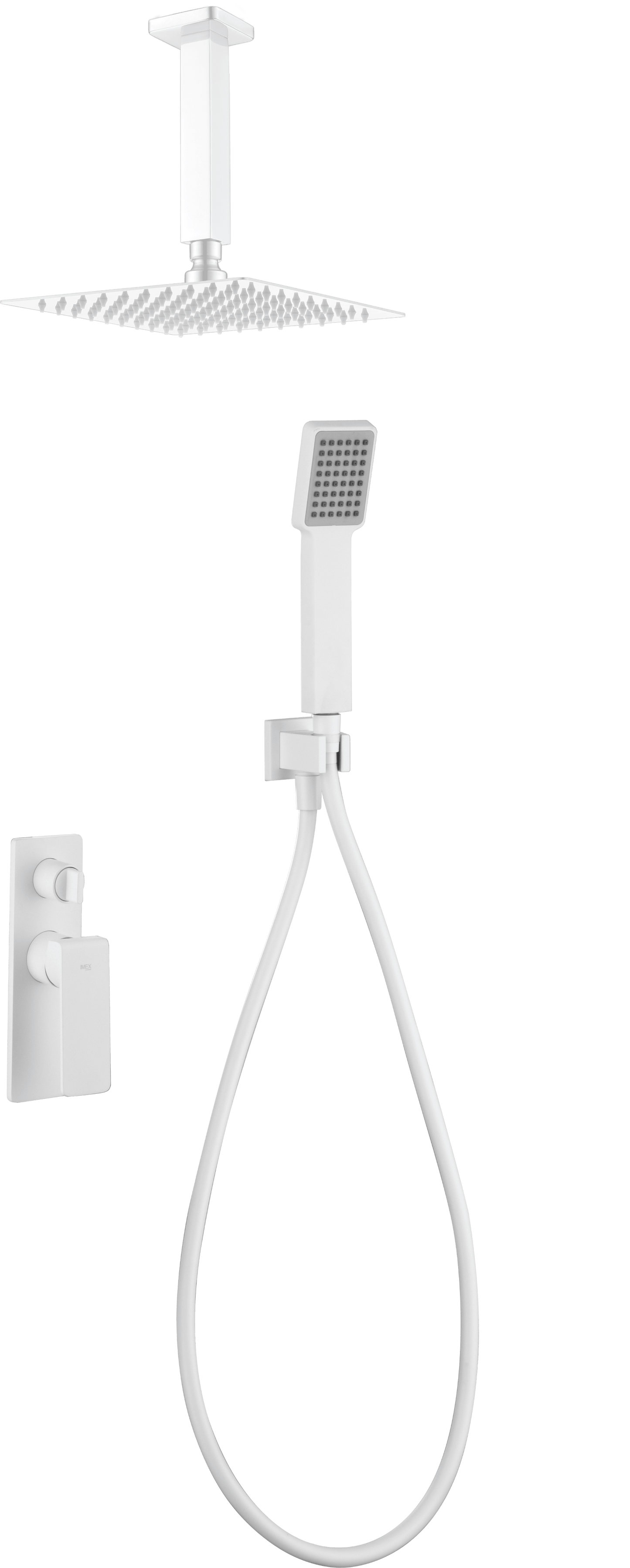 Set Shower Single-Handle Concealed Nadi Matte White | IMEX