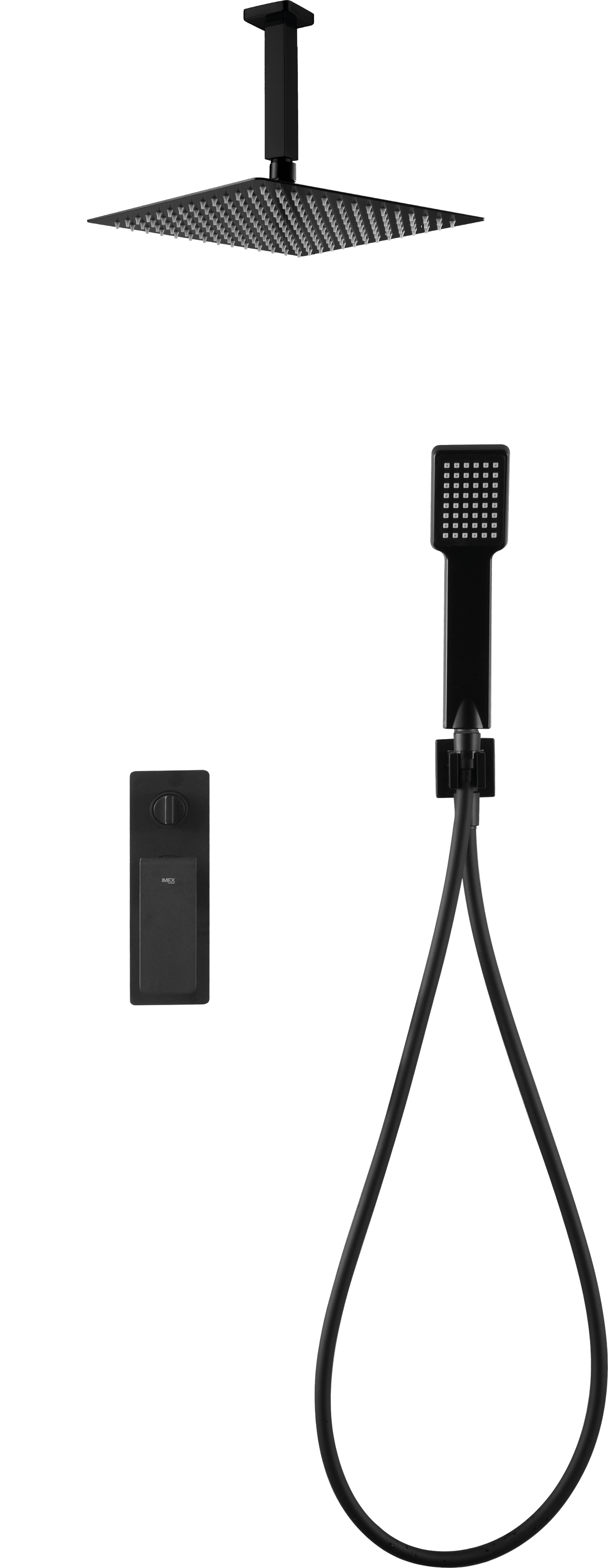 Set Shower Single-Handle Concealed Nadi Matte Black | IMEX