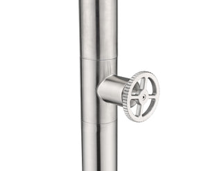 Pool Pool Shower Tap in 316 Stainless Steel, handle detail