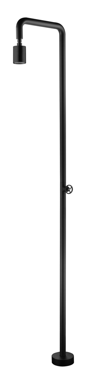 Pool Matte Black Steel Pool Shower Tap in 316 Stainless Steel, main product view
