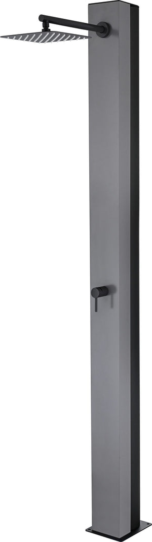 Phoenix Cloud Grey Pool Shower Tap in 316 Stainless Steel, main product view