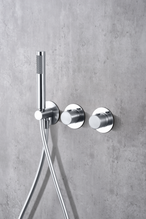 Chrome Thermostatic Built-in Shower Set Assen Series, mixer detail