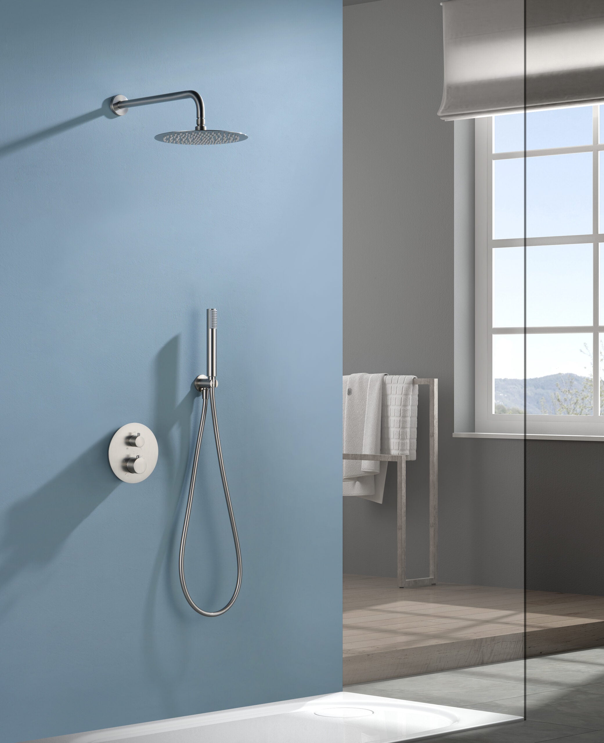 Bless Chrome Concealed Thermostatic Shower Set, view 2
