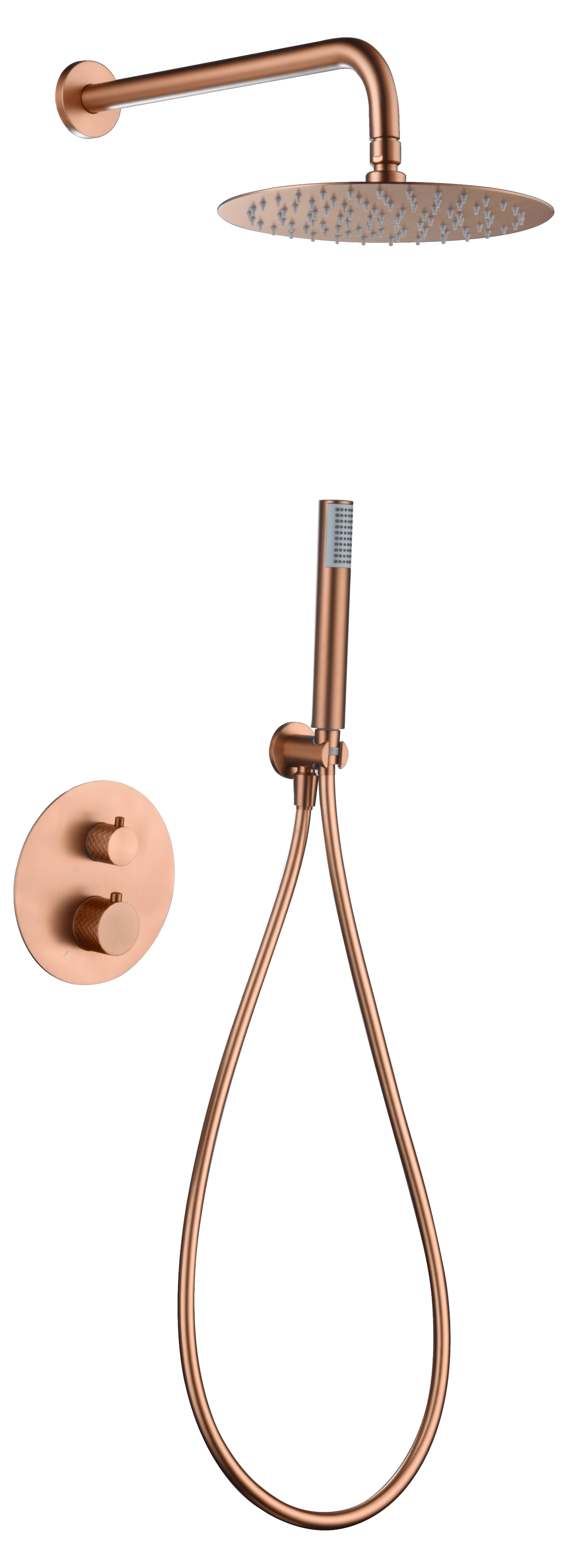 Thermostatic Shower Set Concealed Genoa Rose Gold | IMEX