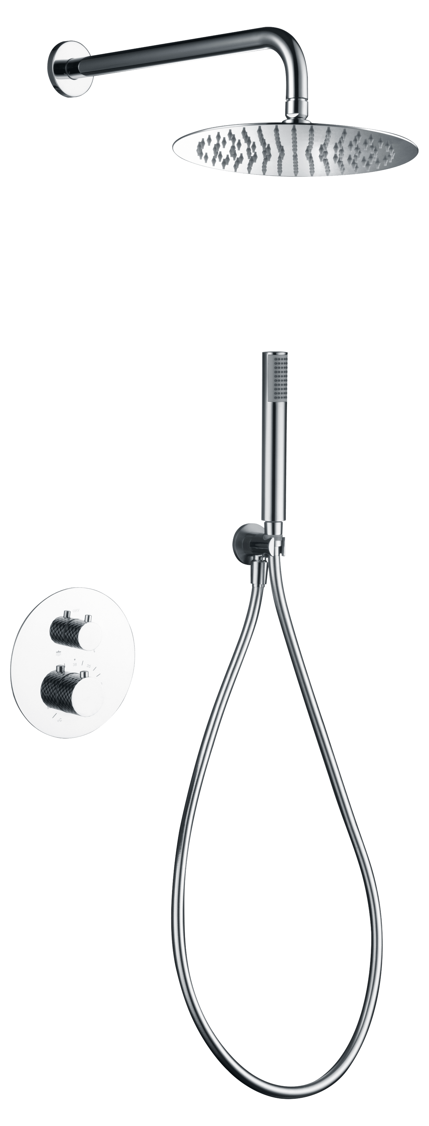 Thermostatic Shower Set Concealed Genoa | IMEX