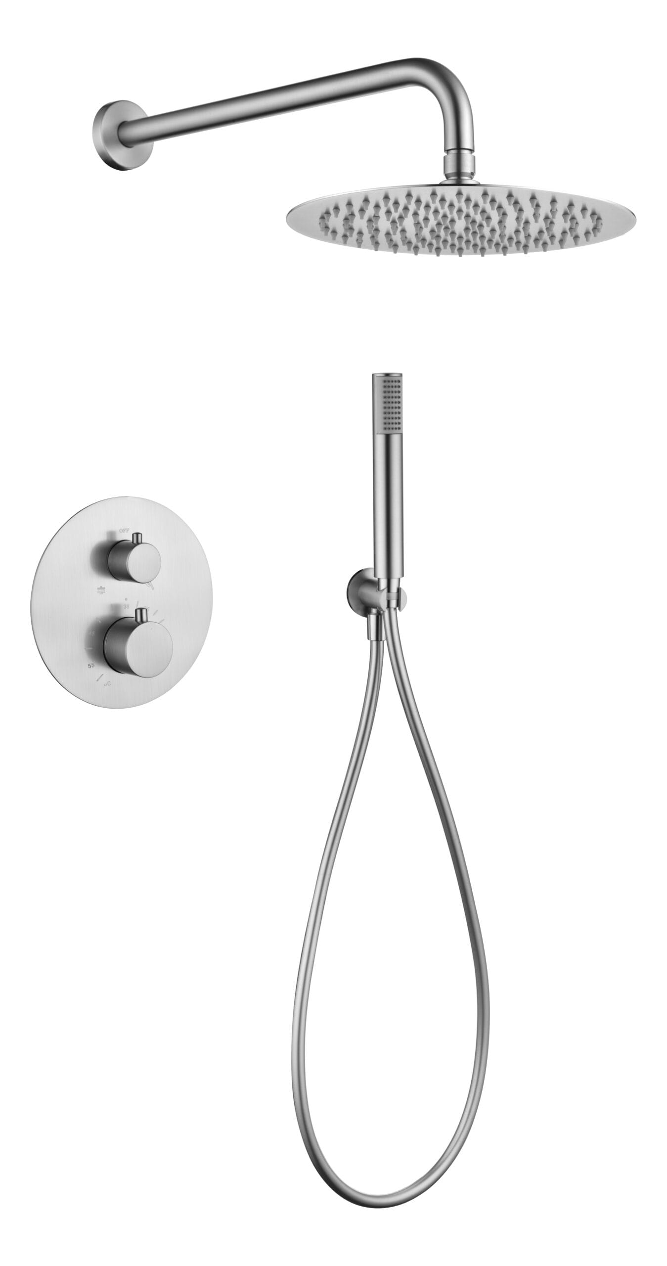 Thermostatic Shower Set Concealed Monza Brushed | IMEX