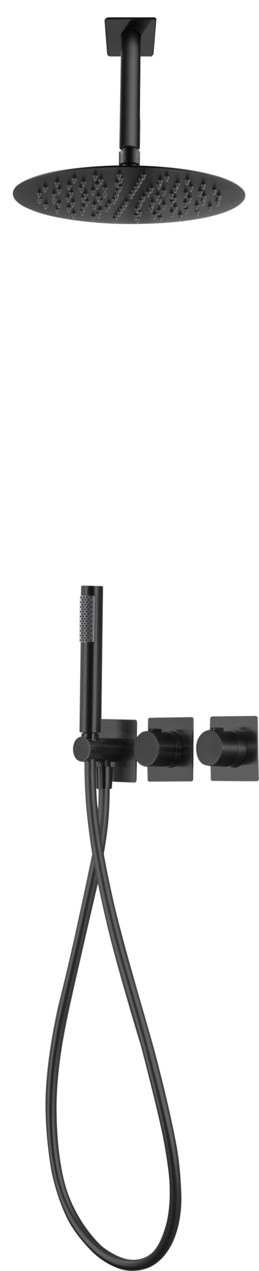 Thermostatic Shower Set Concealed Nepal Black | IMEX