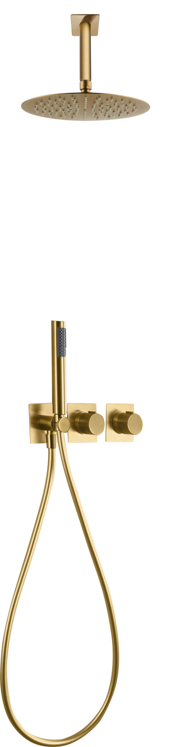 Brushed Gold Built-in Thermostatic Shower Set, view 2